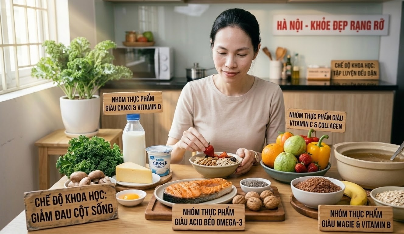 Người bị thoái hóa cột sống nên tăng cường ăn các nhóm thực phẩm giúp cải thiện triệu chứng.