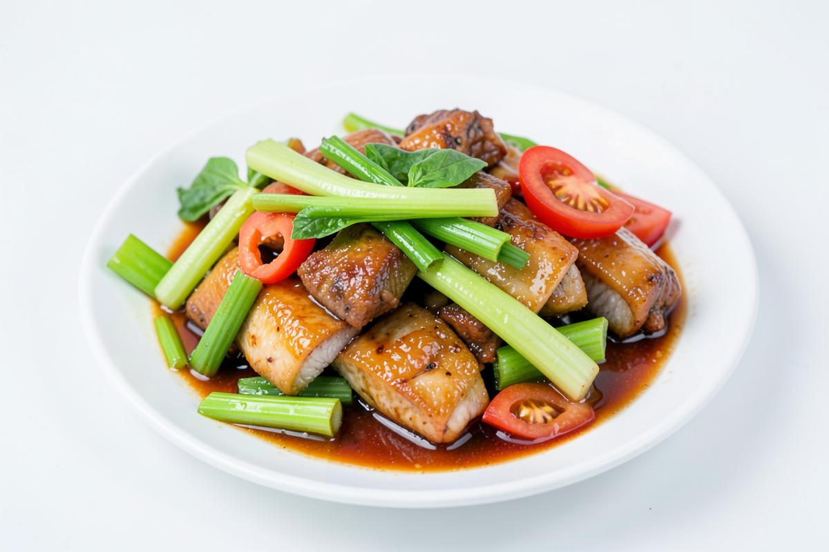 Cách làm cá xào rau cần cực nhanh