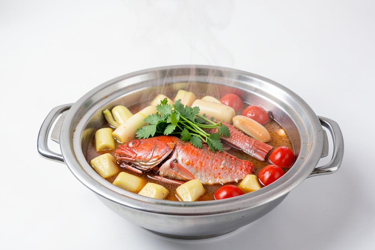 Cách nấu lẩu cá diêu hồng với măng chua ngon mê ly