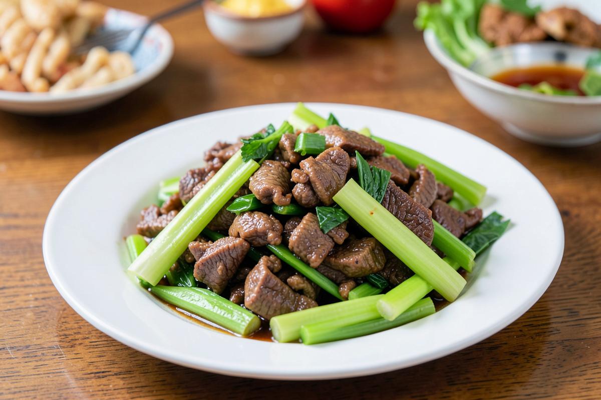 Cách làm thịt bò xào cần tây ngon và lạ miệng cho bữa ăn gia đình thêm mới lạ