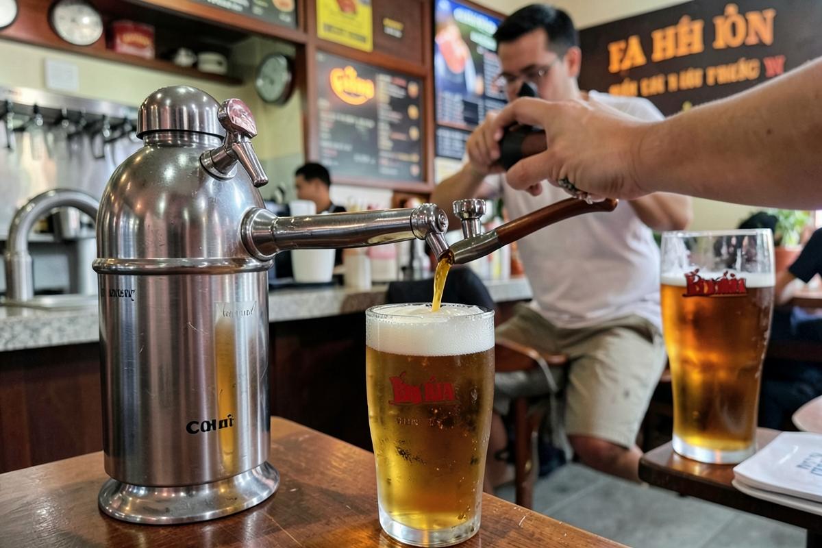 Phân phối bia hơi Hà Nội, hỗ trợ mở quán bia hơi Hà Nội khu vực phường Khương Đình, Hà Nội