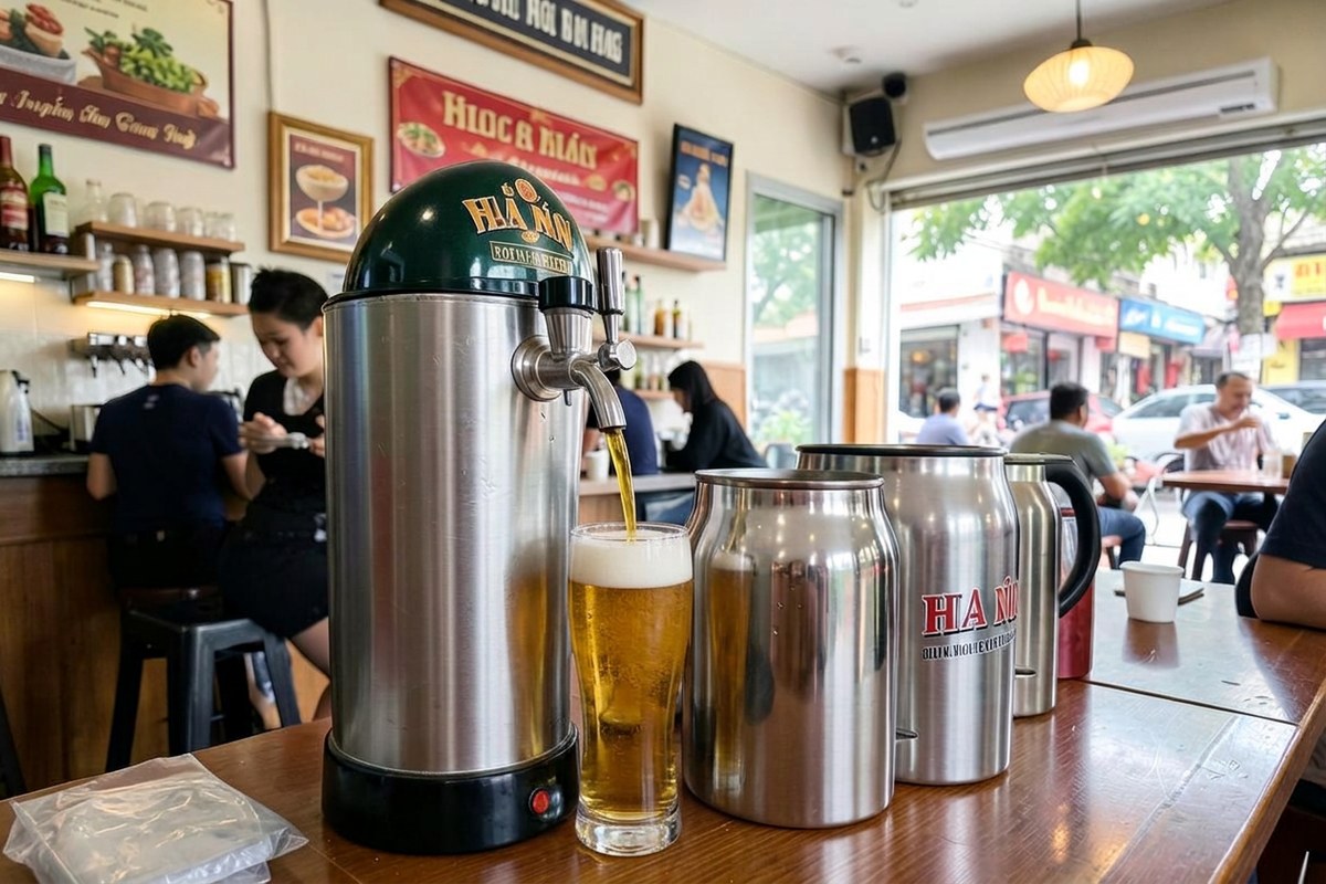 Phân phối bia hơi Hà Nội, hỗ trợ mở quán bia hơi Hà Nội khu vực phường Ngọc Hà, Hà Nội