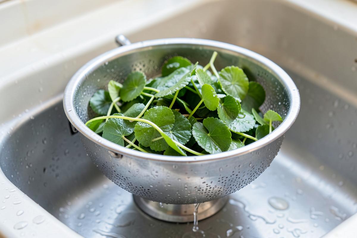 Rau má bỏ rễ rửa sạch