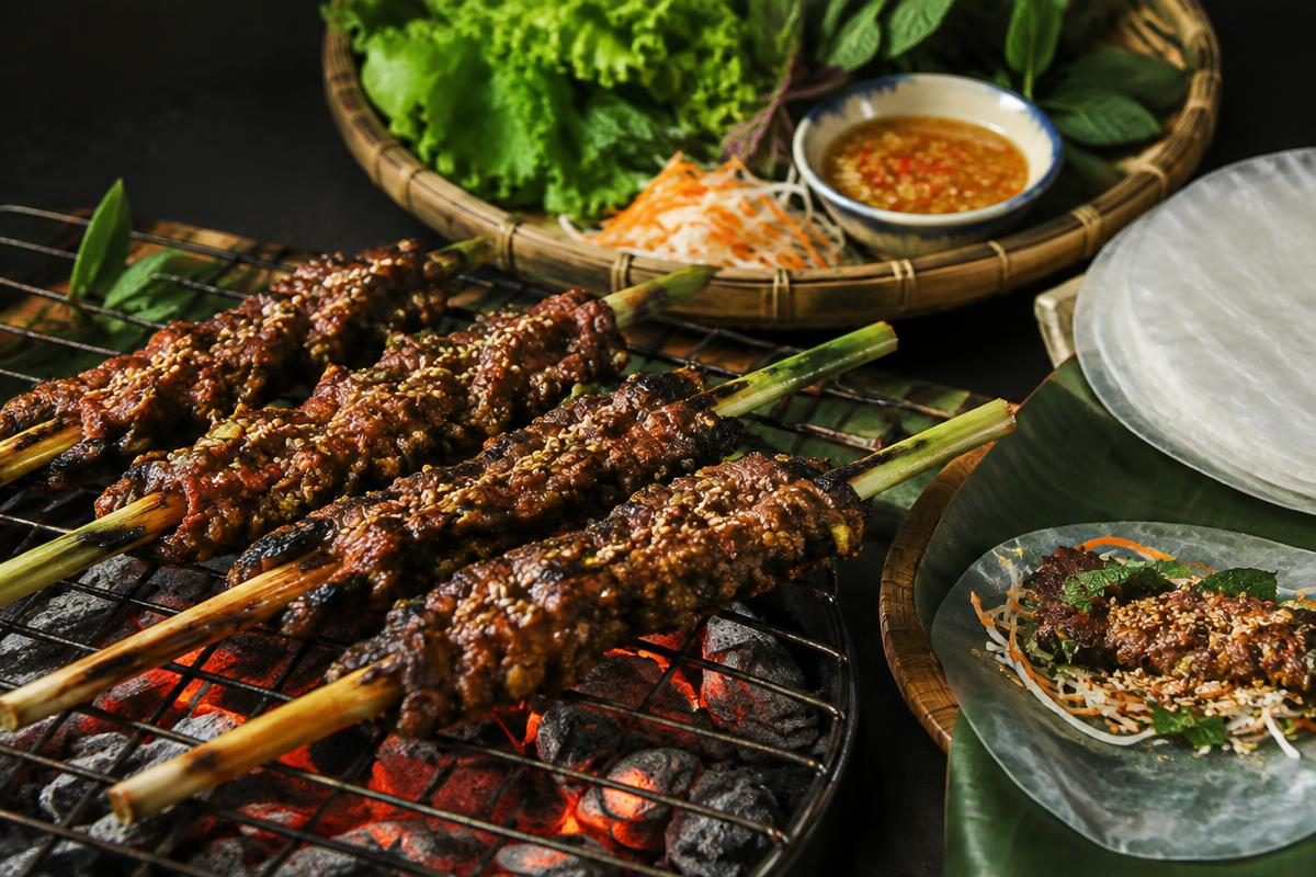 Bò nướng lửa hồng