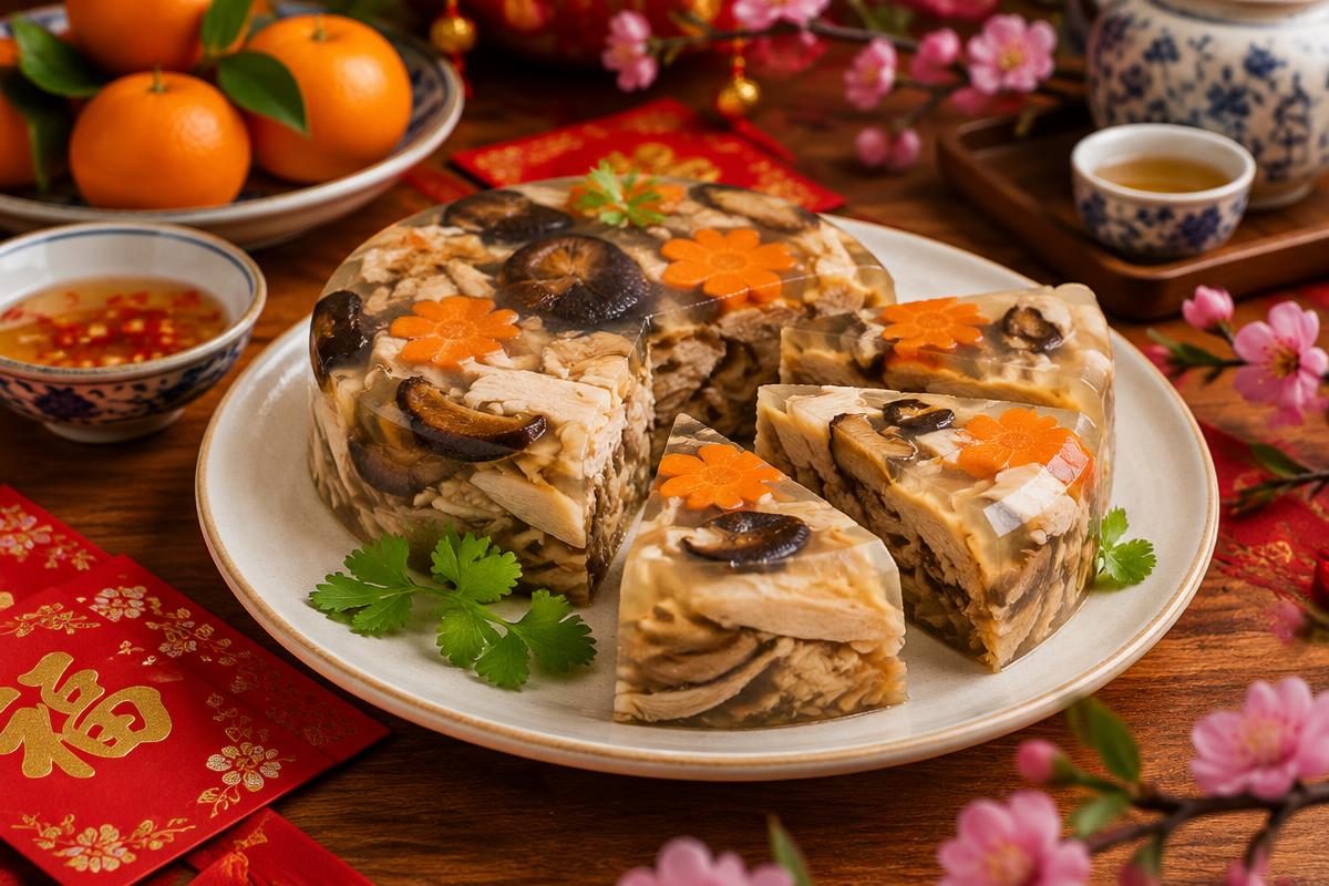 Gà nấu đông