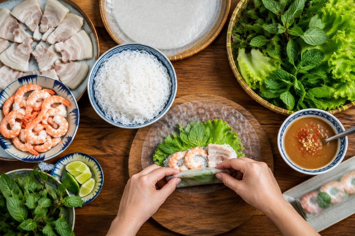 Gỏi cuốn tôm thịt