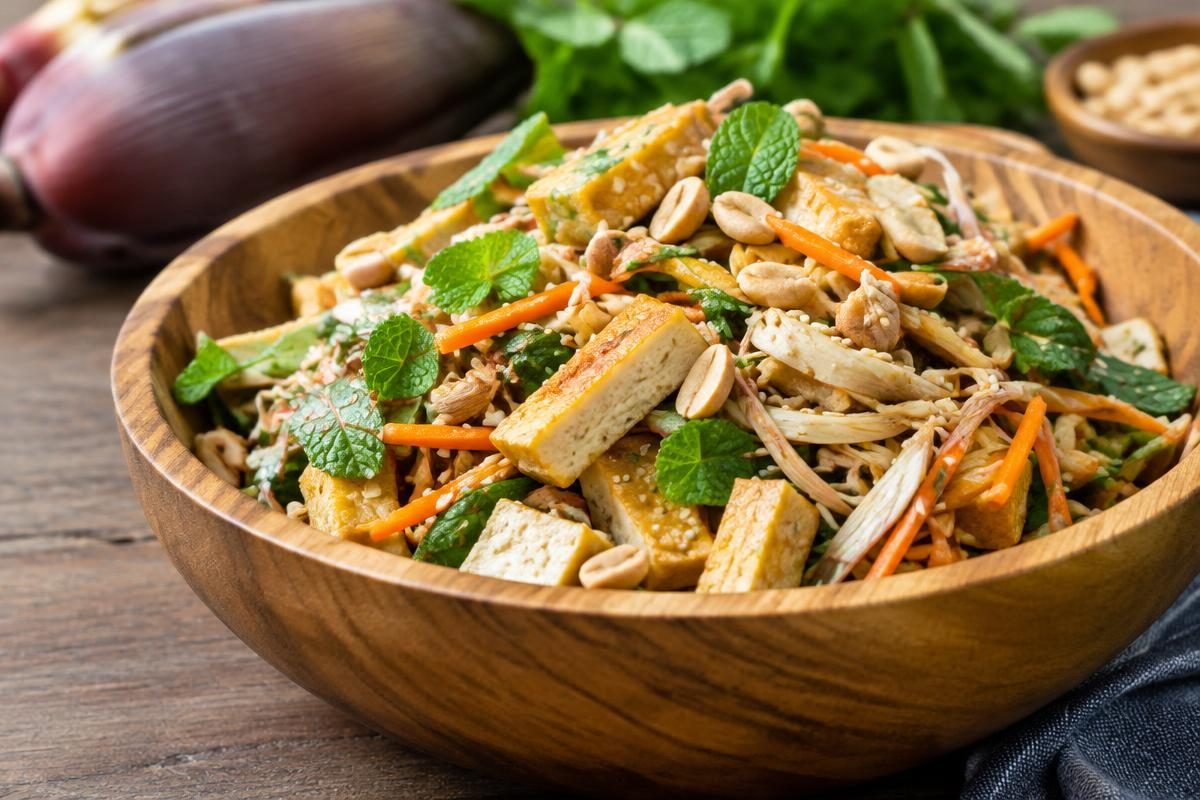 Nộm hoa chuối kiểu chay