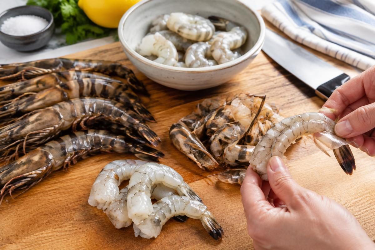 Sơ chế tôm tươi