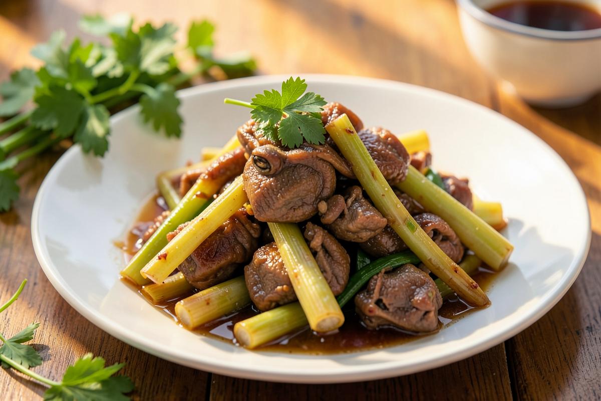 Cách làm ếch xào măng chua đậm vị ngon mê ly mà không bị tanh