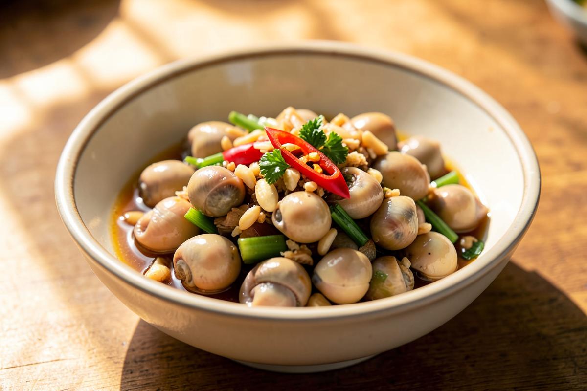 Mẹo làm ốc mỡ xào tỏi ớt thơm nồng không cưỡng nổi